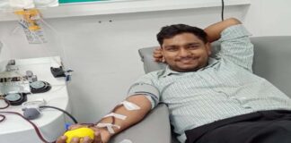 लीवर ट्रांसप्लांट मरीज के लिए मोहित इन्सां ने दान की प्लेटलेट्स
