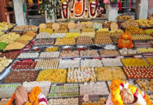 परकोटा गणेश मंदिर में प्रथम पूज्य के पाटोत्सव पर सजी छप्पन भोग की झांकी