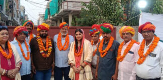 27 दिवसीय वैष्णो देवी पदयात्रा कर जयपुर लौटे श्रद्धालुओं का भव्य स्वागत