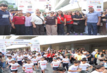बुद्ध इंटरनेशनल सर्किट पर 1000 से अधिक बच्चों ने लगाई दौड़ More than 1,000 children took part in a run at the Buddh International Circuit.