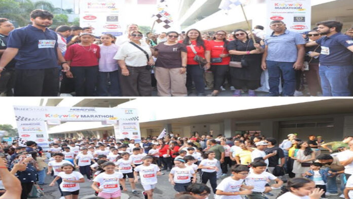 More than 1,000 children took part in a run at the Buddh International Circuit. More than 1,000 children took part in a run at the Buddh International Circuit.