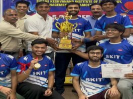 आरटीयू अंतर महाविद्यालय खेल प्रतियोगिता में एसकेआईटी का दबदबा SKIT Dominates RTU Inter-College Sports Competition