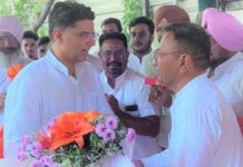 प्रदेश किसान कांग्रेस अध्यक्ष हरजिंद्र बराड़ ने सचिन पायलट से की भेंट