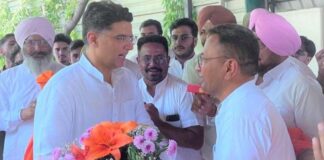 प्रदेश किसान कांग्रेस अध्यक्ष हरजिंद्र बराड़ ने सचिन पायलट से की भेंट