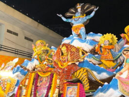 ओम शिव कॉलोनी में सजा मां भगवती का दरबार