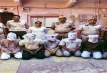 कार रोककर मारपीट कर सोने की चेन और चांदी का ब्रेसलेट लूटने वाले छह बदमाश गिरफ्तार