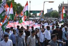 वोट बचाओ-देश बचाओ अभियान के तहत जयपुर में युवा कांग्रेस का पैदल मार्च Youth Congress holds a foot march in Jaipur as part of the 'Save the Vote, Save the Nation' campaign